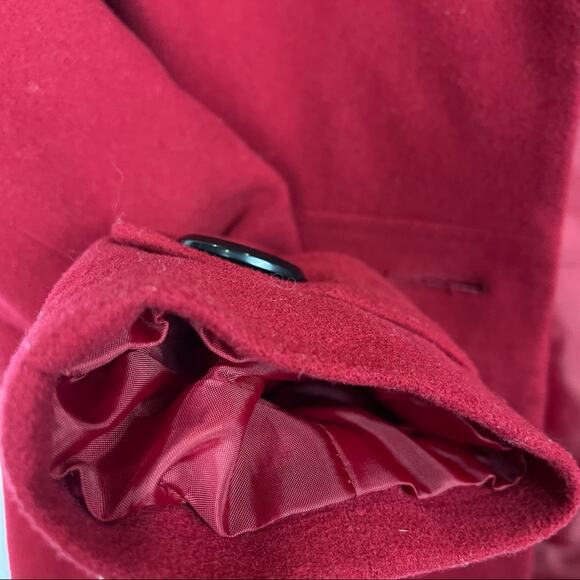 East 5th Red Blazer Jacket Classic Career Minimalist Holiday Wool Blend Large - Picture 4 of 8